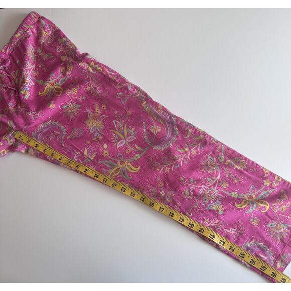 Lauren Ralph Lauren Paisley Pajama Set Womens Medium Pink Colorful 2-Piece PJs - Picture 10 of 10
